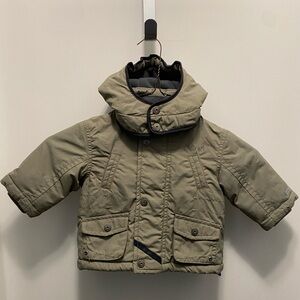 Mexx Fleece-lined Hooded Winter Zip Parka Size 3-6 Months in Stone